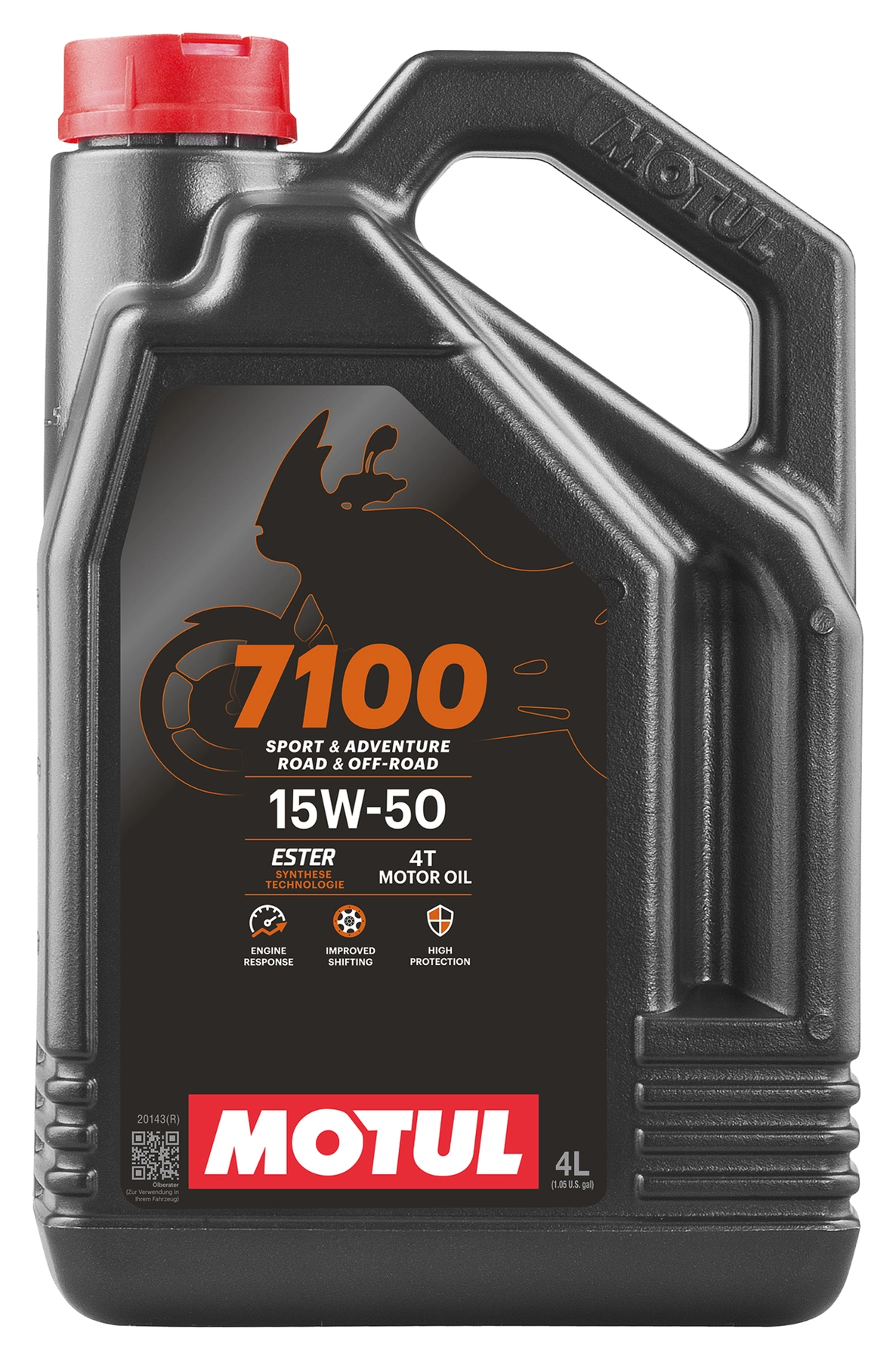 Motorolja, MOTUL 7100 15W-50. API SN. JASO MA2. Helsyntet. 4 Liter - Kastberga MC