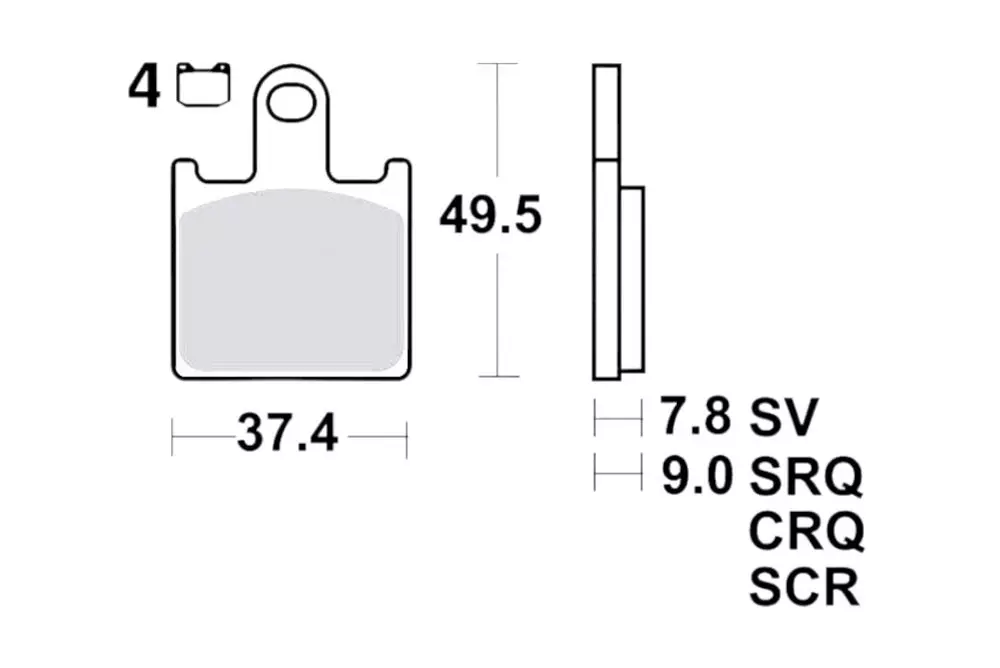 Bromsbelägg, TRW MCB 789 TRQ - Kastberga MC